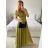 Šaty spoločenské elegantný krátky rukáv dámske (S/M ONE SIZE) TALIANSKA MÓDA IMPSH243589L tmavo oranžová S/M