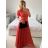 Šaty spoločenské elegantný krátky rukáv dámske (S/M ONE SIZE) TALIANSKA MÓDA IMPSH243589L tmavo oranžová S/M