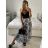 Kalhoty harémky letní dlouhé dámské (S/M ONE SIZE) ITALSKÁ MÓDA IMM239535UN/DU S/M modrá