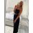 Kalhoty dlouhé letní dámské (S/M/L/XL ONE SIZE) ITALSKá MODA IM424182/DU L/XL Černá