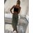 Kalhoty dlouhé letní dámské (S/M/L/XL ONE SIZE) ITALSKá MODA IM424182/DU L/XL Černá