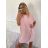 Šaty voľnočasové oversize krátky rukáv dámske nadrozmer (XL/2XL/3XL ONE SIZE) TALIANSKA MODA IM723MUSE