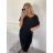 Šaty voľnočasové oversize krátky rukáv dámske nadrozmer (XL/2XL/3XL ONE SIZE) TALIANSKA MODA IM723MUSE