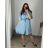 Košeľové šaty krátky rukáv dámska (52/54 ONE SIZE) TALIANSKA MODA IMSM24DENIM
