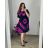 Šaty voľnočasové krátky rukáv dámske nadrozmer (2XL ONE SIZE) TALIANSKA MÓDA IMBM24BETY
