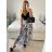 Nohavice harémky letné dlhé dámske Esme (S/M ONE SIZE) TALIANSKA MÓDA IMM239535UNVZ-1/DU modrá S / M
