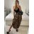 Nohavice harémky letné dlhé dámske Esme (S/M ONE SIZE) TALIANSKA MÓDA IMM239535UNVZ-2/DU S / M hnedá