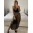Nohavice harémky letné dlhé dámske Esme (S/M ONE SIZE) TALIANSKA MÓDA IMM239535UNVZ-2/DU S / M hnedá