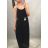 Šaty šifonové dlouhé letní na ramínkách dámské (S/M ONE SIZE) ITALSKá MóDA IMD24128 bílá S/M