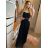 Šaty šifonové dlouhé letní na ramínkách dámské (S/M ONE SIZE) ITALSKá MóDA IMD24128 bílá S/M