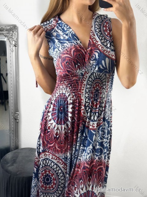 Šaty letní icecool bez rukávu dámské (M/L, XL/2XL) AINUOSI  ITALSKÁ MODA IMB249079/DUR -   červená -   M/L