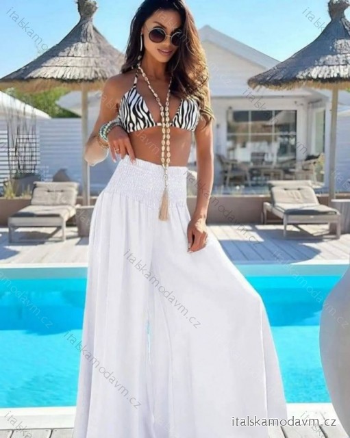 Nohavice dlhé dámske (S/M/L ONE SIZE) TALIANSKA MÓDA IMWBH24097/DU -   biela -   M / L