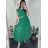 Šaty dlouhé letní elegantní bez rukávu dámské (S/M ONE SIZE) ITALSKÁ MÓDA IMWB24047 zelená neon S/M