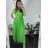 Šaty dlouhé letní elegantní bez rukávu dámské (S/M ONE SIZE) ITALSKÁ MÓDA IMWB24047 zelená neon S/M