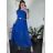 Šaty dlouhé letní elegantní bez rukávu dámské (S/M ONE SIZE) ITALSKÁ MÓDA IMWB24047 zelená neon S/M
