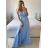 Šaty na ramienka elegantné dámske (S/M ONE SIZE) TALIANSKA MÓDA IMWAA24002/DUR -   béžová smetanová -   S / M