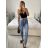 Rifle jeans dlouhé dámské (XS-XL) LAULIA LAU24T093-9/DU -   modrá -   L