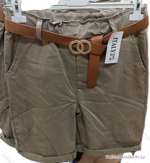 Šortky kraťasy s páskem strečové letní dámské (S/M/L ONE SIZE) ITALSKÁ MÓDA IM324118
