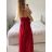 Šaty dlouhé elegantní na ramínka dámské (S/M ONE SIZE) ITALSKÁ MÓDA IM423ISABEL