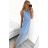Šaty dlouhé elegantné bez rukávov dámske (S/M/L ONE SIZE) TALIANSKA MÓDA IMWCN24065/DUR -   svetlo modrá -   M / L