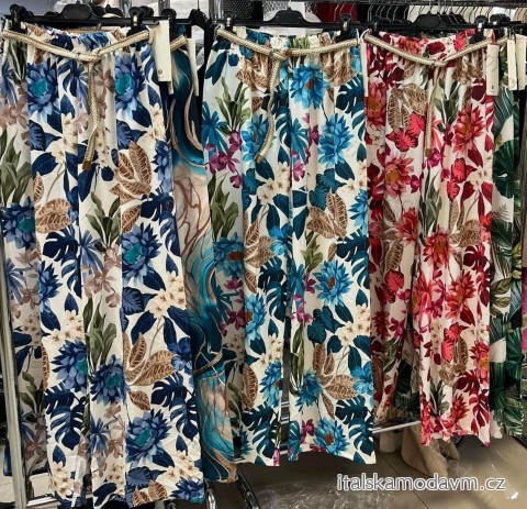 Nohavice dlhé letné dámske (S/M/L ONE SIZE) TALIANSKA MÓDA IMM24M1130