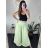 Nohavice harémky letné dlhé dámske (S/M/L ONE SIZE) TALIANSKA MÓDA IM424402 modrá petrolejová S / M