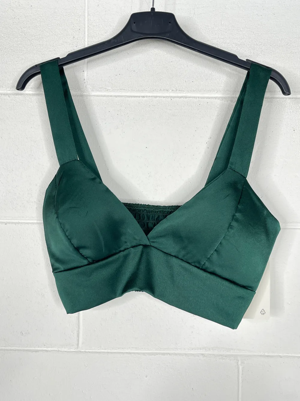Top croptop na ramínka dámský (XS/S/M ONE SIZE) ITALSKÁ MÓDA IMPBB24B10977 tmavě zelená S/M