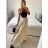 Sukně dlouhá dámská (S/M ONE SIZE) ITALSKá MODA IM323026/DUR S/M béžová