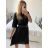Šaty lněné košilové letní dámske (L/XL ONE SIZE) ITALSKÁ MODA IM722LENA/DR -   béžová -   S/M