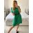 Šaty lněné košilové letní dámske (L/XL ONE SIZE) ITALSKÁ MODA IM722LENA/DR -   béžová -   S/M