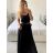 Šaty dlhé elegantné na ramienka dámske (38/40 ONE SIZE) TALIANSKA MÓDA IMPES24LONG/DU -   červená -   M / L