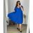 Šaty oversize krátky rukáv dámske nadrozmer (3XL/4XL/5XL ONE SIZE) TALIANSKA MÓDA IMBM23OVER/DR 4XL / 5XL tmavo modrá