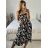 Šaty alá sukně žabičkované letní  dámské (M/L, XL/2XL ONE SIZE)  IMB24191/DUR -   Černá -   M/L