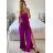 Overal dlhý elegantný na ramienka dámsky (S/M ONE SIZE) TALIANSKA MÓDA IMWKK23919/DUR starorůžová