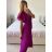Šaty letní šifonové krátky rukáv dámske (S/M/L ONE SIZE) TALIANSKA MóDA IM424462