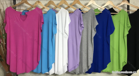 Tričko/tunika krátky rukáv dámske (S/M ONE SIZE) TALIANSKA MÓDA IMPGM249362