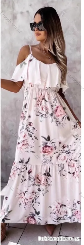 Šaty dlhé letné na ramienka carmen dámske (S/M ONE SIZE) TALIANSKA MÓDA IMPLI239784