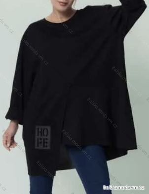 Tunika oversize dlhý rukáv dámska (S/M ONE SIZE) TALIANSKA MÓDA IMPLI2337383