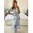 Šaty elegantné šifonové dlhý rukáv dámske (S / M.ONE SIZE) TALIANSKÁ MÓDA IMM24M2372-2/DU S / M biela