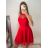 Šaty plesové elegantné na ramienka dámske (S/M ONE SIZE) TALIANSKA MóDA IM322303/UL -   vínová
,   S/M