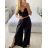 Nohavice dlhé letné dámske (S/M/L ONE SIZE) TALIANSKA MÓDA IMM24M29181/DU béžová S / M