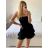 Šaty letní carmen mušelín dámské (S/M ONE SIZE) ITALSKÁ MÓDA IMWGS24068/DU -   Černá -   S/M