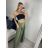 Kalhoty letní s páskem dámské (S/M/L ONE SIZE) ITALSKá MóDA IMSM24040