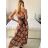 Šaty dlhé letné icecool bez rukávov dámske (S/M/L ONE SIZE) TALIANSKA MÓDA IMM23M2132-19/DU M / L hnedá