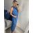 Šaty dlouhé riflové bez rukávu dámské (M/L/XL ONE SIZE) ITALSKÁ MÓDA IMD22225