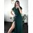 Šaty dlouhé letní krátký rukáv dámské (S/M/L/XL ONE SIZE) ITALSKÁ MODA IMD24042/DR černá