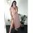 Šaty dlouhé letní krátký rukáv dámské (S/M/L/XL ONE SIZE) ITALSKÁ MODA IMD24042/DR černá