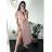 Šaty dlhé letné krátky rukáv dámske (S/M/L/XL ONE SIZE) TALIANSKA MODA IMD24042/DR