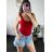 Tílko letní dámské (S/M ONE SIZE) ITALSKá MóDA IMM23M071/DU červená S/M