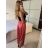 Kalhoty harémky letní dlouhé dámské (S/M ONE SIZE) ITALSKÁ MÓDA IMM239535UN/DU S/M starorůžová